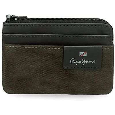 Pepe Jeans Hilltop portemonnee, groen, 11 x 7 x 1,5 cm, leer, Celeste Y Blanco, portemonnee Pepe Jeans Hilltop portemonnee, groen, 11 x 7 x 1,5 cm, leer, Celeste Y Blanco, portemonnee