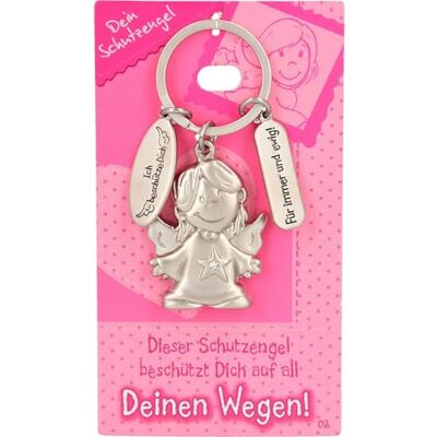 Depesche 7518-002 Beschermengel sleutelhanger van metaal, geluksbrenger met engel, sleutelring en liefdevolle boodschap, om cadeau te geven aan familieleden, vrienden en kennissen Depesche 7518-002 Beschermengel sleutelhanger van metaal, geluksbrenger met engel, sleutelring en liefdevolle boodschap, om cadeau te geven aan familieleden, vrienden en kennissen