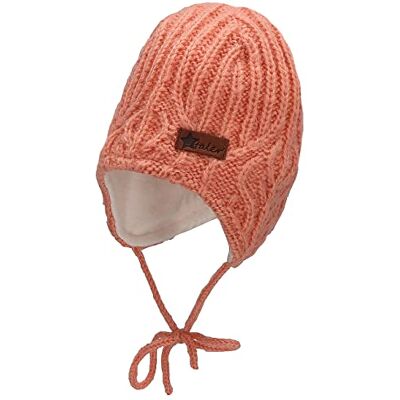 Sterntaler Meisjesmuts met bladpatroon, roze, 47 Sterntaler Meisjesmuts met bladpatroon, roze, 47