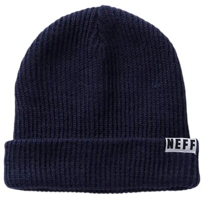 Neff Unisex Fold Beanie Hoed-Navy, One Size Neff Unisex Fold Beanie Hoed-Navy, One Size