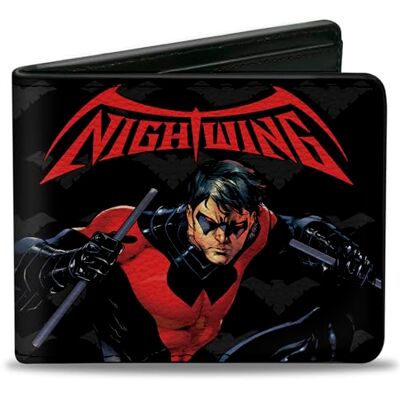 Buckle-Down Gesp omlaag mannen Bifold portemonnee Nightwing Bi-Fold, 4.0" x 3.5 Buckle-Down Gesp omlaag mannen Bifold portemonnee Nightwing Bi-Fold, 4.0" x 3.5