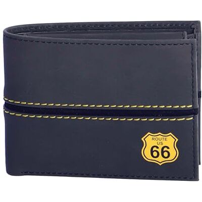 Route 66 Pablo Portemonnee voor heren, portemonnee met portemonnee, kaarthouder voor heren, leren portemonnee met RFID, ideaal als cadeau voor mannen, leren portemonnee, Donkerblauw, Estándar Route 66 Pablo Portemonnee voor heren, portemonnee met portemonnee, kaarthouder voor heren, leren portemonnee met RFID, ideaal als cadeau voor mannen, leren portemonnee, Donkerblauw, Estándar