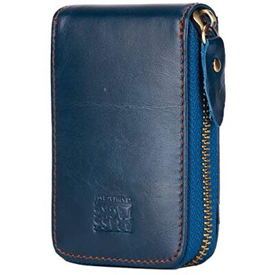 BRASS TACKS Leathercraft Creditcardhouder Rits Card Gevallen Houder voor Mannen Vrouwen Echt Leer RFID Blokkerende Mini BRASS TACKS Leathercraft Creditcardhouder Rits Card Gevallen Houder voor Mannen Vrouwen Echt Leer RFID Blokkerende Mini