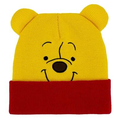 Concept One Uniseks Disney Winnie The Pooh beanie-muts, wintermuts met manchet en 3D-oren, geel, eenheidsmaat, Geel, Eén Maat Concept One Uniseks Disney Winnie The Pooh beanie-muts, wintermuts met manchet en 3D-oren, geel, eenheidsmaat, Geel, Eén Maat