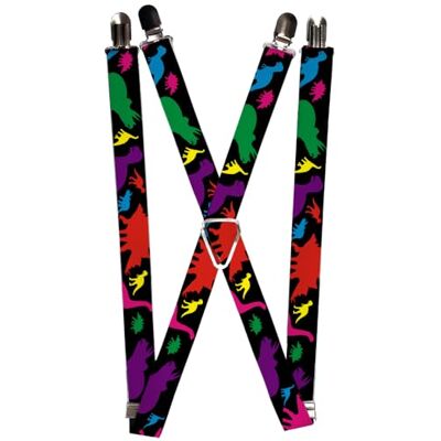 Buckle-Down Heren Suspender Dinosaurus Broekdrager, Meerkleurig, Eén Maat Buckle-Down Heren Suspender Dinosaurus Broekdrager, Meerkleurig, Eén Maat