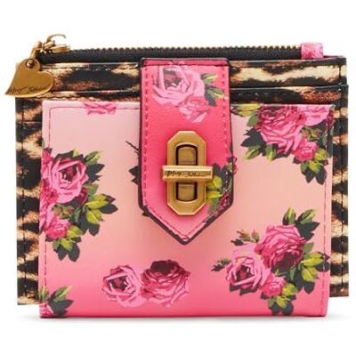 Betsey Johnson Luipaard Floral Bifold Portemonnee, Veelkleurig, Multi kleuren, One Size Betsey Johnson Luipaard Floral Bifold Portemonnee, Veelkleurig, Multi kleuren, One Size