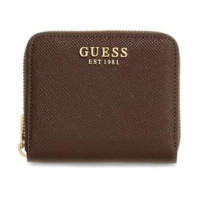 GUESS portemonnee Danielle SLG Zip Around Wallet Brown donkerbruin GUESS portemonnee Danielle SLG Zip Around Wallet Brown donkerbruin