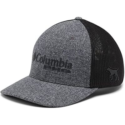 Columbia Dames PHG logo mesh bal hoge pet, Charcoal Heather/Dog, L-XL Columbia Dames PHG logo mesh bal hoge pet, Charcoal Heather/Dog, L-XL
