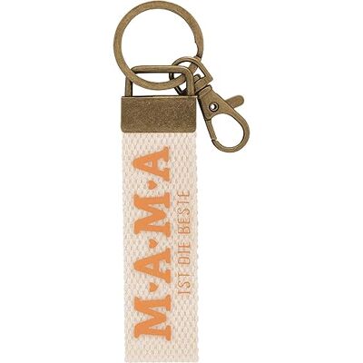 GRUSS & CO Sleutelhanger canvas motief Mama Hanger van licht canvas met motief Mama ist de beste, met karabijnhaak 48392, crèmetinten, 16 cm, Motief "Mama GRUSS & CO Sleutelhanger canvas motief Mama Hanger van licht canvas met motief Mama ist de beste, met karabijnhaak 48392, crèmetinten, 16 cm, Motief "Mama