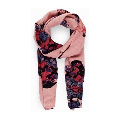 Desigual Scarf_FLOWER SCRIB, 3044 ROZE GLAMOUR, U, rood, Eén Maat Desigual Scarf_FLOWER SCRIB, 3044 ROZE GLAMOUR, U, rood, Eén Maat