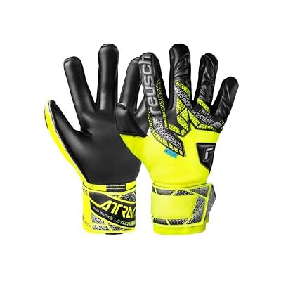 Reusch Attrakt Duo keepershandschoenen, gripvaste en ademende keepershandschoenen, voetbalhandschoenen voor volwassenen, voor mannen en vrouwen, geschikt voor alle weersomstandigheden en speelvelden Reusch Attrakt Duo keepershandschoenen, gripvaste en ademende keepershandschoenen, voetbalhandschoenen voor volwassenen, voor mannen en vrouwen, geschikt voor alle weersomstandigheden en speelvelden