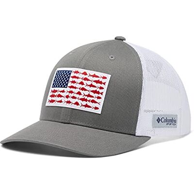 Columbia Men's PFG Fish Flag Snapback Ball Cap, Breathable, Adjustable Columbia Men's PFG Fish Flag Snapback Ball Cap, Breathable, Adjustable