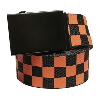 Urban Classics Uniseks riem, zwart/oranje, S/M Urban Classics Uniseks riem, zwart/oranje, S/M