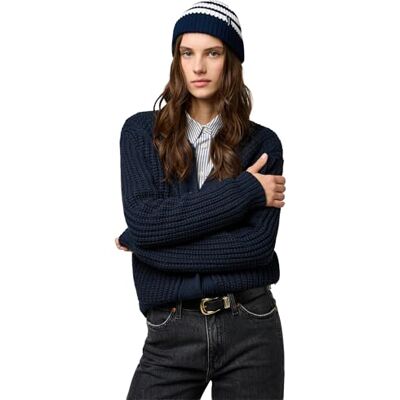 Wrangler Gestreepte beanie, navy, One size Wrangler Gestreepte beanie, navy, One size