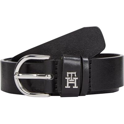 Tommy Hilfiger Essentiële Moeiteloze leren riem voor dames, 1 inch, Zwart (zwart), 110 Tommy Hilfiger Essentiële Moeiteloze leren riem voor dames, 1 inch, Zwart (zwart), 110