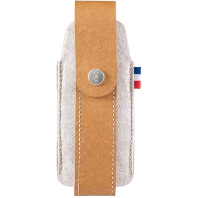 OPINEL Outdoor-etui M, van gerecycled leer en R-PET-vilt, bruin, duurzame messentas voor N°07 tot N°09 en Effilé 8/10 OPINEL Outdoor-etui M, van gerecycled leer en R-PET-vilt, bruin, duurzame messentas voor N°07 tot N°09 en Effilé 8/10