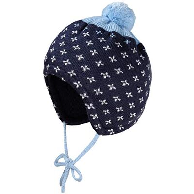 maximo Babyjongens met pompon en sterretjespatroon en stropdas muts, blauw (navy-arctisch wit 4821), 45 cm maximo Babyjongens met pompon en sterretjespatroon en stropdas muts, blauw (navy-arctisch wit 4821), 45 cm