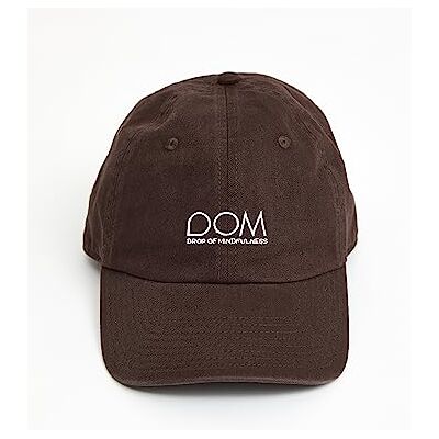 Drop of Mindfulness Active Life Style pet van donker eiken, comfortabele pet voor dames, bruine pet met verstelbare riem, katoenen hoofddeksel met geborduurd logo, eenheidsmaat Drop of Mindfulness Active Life Style pet van donker eiken, comfortabele pet voor dames, bruine pet met verstelbare riem, katoenen hoofddeksel met geborduurd logo, eenheidsmaat