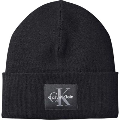 Calvin Heren MONOLOGO Patch Beanie LV04D8088G hoed, zwart (zwart), één maat, Zwart (zwart), One size Calvin Heren MONOLOGO Patch Beanie LV04D8088G hoed, zwart (zwart), één maat, Zwart (zwart), One size
