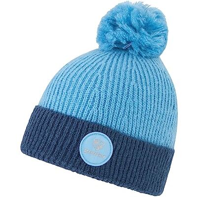 Ziener Unisex kindermuts met pompon/gebreid, fleece voering, wolaandeel Iken Ziener Unisex kindermuts met pompon/gebreid, fleece voering, wolaandeel Iken