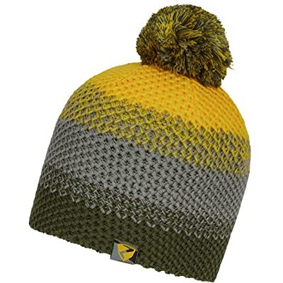 Ziener Uniseks kindermuts met pompon/gebreid, fleece voering, driekleurig ISHI Ziener Uniseks kindermuts met pompon/gebreid, fleece voering, driekleurig ISHI