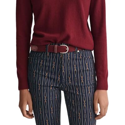 GANT Elastische gevlochten riem voor dames, soil bruin, standaard, Soil Brown, Eén maat GANT Elastische gevlochten riem voor dames, soil bruin, standaard, Soil Brown, Eén maat