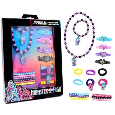 Joytoy Monster High accessoireset met sieraden en haaraccessoires 18-delig in geschenkverpakking Joytoy Monster High accessoireset met sieraden en haaraccessoires 18-delig in geschenkverpakking