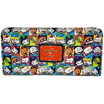 Loungefly Rugrats Nickelodeon Allover Print Zip Around Portemonnee, Zwart, M, Portemonnee met rits Loungefly Rugrats Nickelodeon Allover Print Zip Around Portemonnee, Zwart, M, Portemonnee met rits