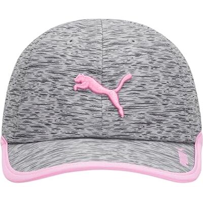 PUMA Evercat Taylor Running Cap voor dames, Grijs/Roze, Eén Maat PUMA Evercat Taylor Running Cap voor dames, Grijs/Roze, Eén Maat