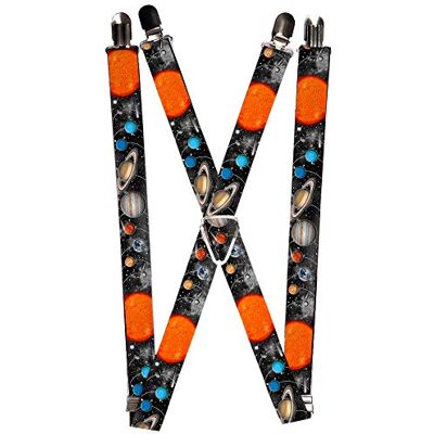 Buckle-Down Unisex Jarretel Space Bretels, Ruimte, One Size Buckle-Down Unisex Jarretel Space Bretels, Ruimte, One Size