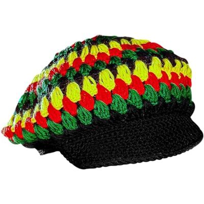 Widmann 8444V Reggea gehaakte muts, rasta, hoed, hoofdtooi, accessoire, carnaval, themafeest Widmann 8444V Reggea gehaakte muts, rasta, hoed, hoofdtooi, accessoire, carnaval, themafeest