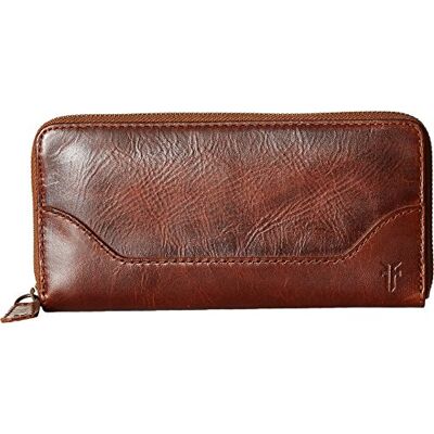 FRYE Melissa damesportemonnee met ritssluiting rond leren portemonnee, stylist portemonnee met kaarthouder en zakken, Cognac, One Size FRYE Melissa damesportemonnee met ritssluiting rond leren portemonnee, stylist portemonnee met kaarthouder en zakken, Cognac, One Size