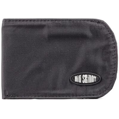 Big Skinny Curve Bi-Fold Slim Wallet voor heren, geschikt voor maximaal 20 kaarten, zwart Big Skinny Curve Bi-Fold Slim Wallet voor heren, geschikt voor maximaal 20 kaarten, zwart