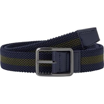Brax Heren Haka Reversible-Stripe-Stretch riem, olijfgroen, 85 Brax Heren Haka Reversible-Stripe-Stretch riem, olijfgroen, 85