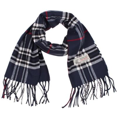 Promise Tartan Geruite Kasjmier Voelt Klassieke Zachte Luxe Winter Sjaal Voor Mannen Vrouwen, marineblauw, one size Promise Tartan Geruite Kasjmier Voelt Klassieke Zachte Luxe Winter Sjaal Voor Mannen Vrouwen, marineblauw, one size