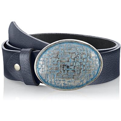 MGM Ovale mesh riem voor dames, Blauw (Navy-cielo 10), 85 MGM Ovale mesh riem voor dames, Blauw (Navy-cielo 10), 85