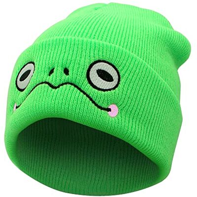 Ohjijinn Cute Beanie Frog Beanie Animal Knit Hats, Funny Beanie Hat Winter Skiing Slouchy Warm Cap, Soft Headwear for Women Man (Green) Ohjijinn Cute Beanie Frog Beanie Animal Knit Hats, Funny Beanie Hat Winter Skiing Slouchy Warm Cap, Soft Headwear for Women Man (Green)