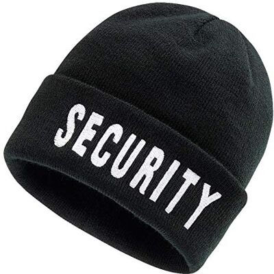 Brandit Security Beanie, zwart met Security Stick, zwart, Eén maat Brandit Security Beanie, zwart met Security Stick, zwart, Eén maat
