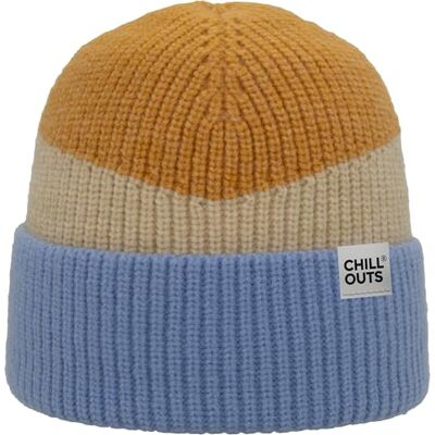 CHILLOUTS Natascha Hat Beanie curry/blue OneSize - CHILLOUTS Natascha Hat Beanie curry/blue OneSize -