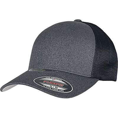 Flexfit Unisex baseballpet unipanel, fitted cap voor mannen en vrouwen in 2 kleuren, maten S/M en L/XL, donkergrijs/zwart, S-M Flexfit Unisex baseballpet unipanel, fitted cap voor mannen en vrouwen in 2 kleuren, maten S/M en L/XL, donkergrijs/zwart, S-M