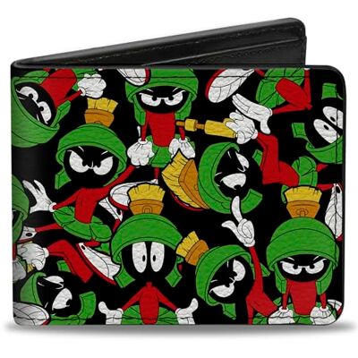 Buckle-Down Buckle Down Mannen Bifold Wallet Marvin The Martian Tweevouwen-portemonnee, meerkleurig, 10,1 cm x 8,89 cm Buckle-Down Buckle Down Mannen Bifold Wallet Marvin The Martian Tweevouwen-portemonnee, meerkleurig, 10,1 cm x 8,89 cm