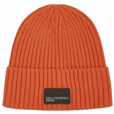 KARL LAGERFELD JEANS , Heren, Omkeerde Beanie,Rood, One size KARL LAGERFELD JEANS , Heren, Omkeerde Beanie,Rood, One size