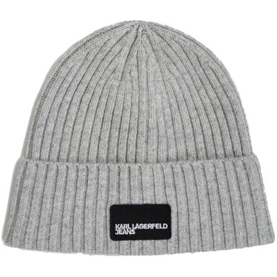 KARL LAGERFELD JEANS , Heren, Omkeerde Beanie,Grijs, One size KARL LAGERFELD JEANS , Heren, Omkeerde Beanie,Grijs, One size
