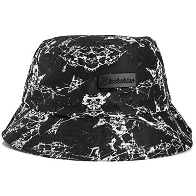 Blackskies ® Fenrir Vol. II Bucket Hat Unisex Zonnehoed Vissershoed Zwart Marmer – Heren Dames Streetwear Outdoor Zomer Casual Blackskies ® Fenrir Vol. II Bucket Hat Unisex Zonnehoed Vissershoed Zwart Marmer – Heren Dames Streetwear Outdoor Zomer Casual