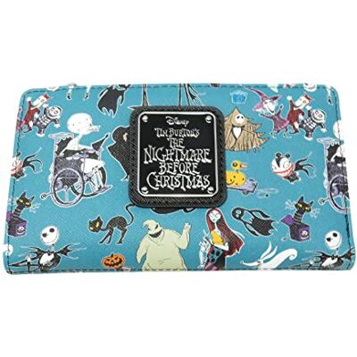 Loungefly Disney The Nightmare Before Christmas Allover Print Bi-fold Wallet Loungefly Disney The Nightmare Before Christmas Allover Print Bi-fold Wallet