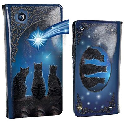 Nemesis Now B3940K8 Wish Upon a Star Lisa Parker Reliëf Portemonnee 18.5cm Blauw, PU Nemesis Now B3940K8 Wish Upon a Star Lisa Parker Reliëf Portemonnee 18.5cm Blauw, PU