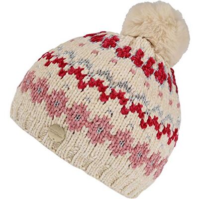 Regatta Kid's Hedy Lux Hoed III Chenille Gebreid met Lrex draad en Faux Fur Poms Hoofddeksel, Lightvanilla, 11-13 Regatta Kid's Hedy Lux Hoed III Chenille Gebreid met Lrex draad en Faux Fur Poms Hoofddeksel, Lightvanilla, 11-13
