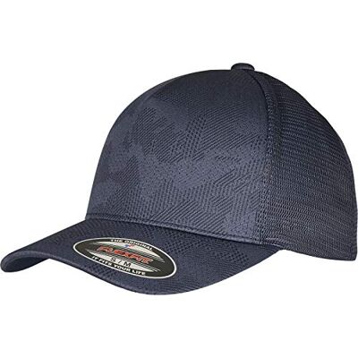 Flexfit Uniseks Jaquard Camo Baseball Cap, navy, S/M Flexfit Uniseks Jaquard Camo Baseball Cap, navy, S/M