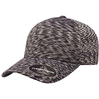 Flexfit Delta Naadloze Unipanel Cap, Melange Zwart, L-XL Flexfit Delta Naadloze Unipanel Cap, Melange Zwart, L-XL