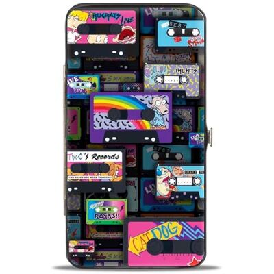 Buckle-Down Nick Rewind Portemonnee Scharnier Portemonnee Nick 90's Rewind Mash Up Cassette Tapes Collage Zwart Unisex-Volwassenen Buckle-Down Nick Rewind Portemonnee Scharnier Portemonnee Nick 90's Rewind Mash Up Cassette Tapes Collage Zwart Unisex-Volwassenen